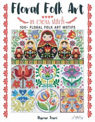 Floral folk art in cross stitch 